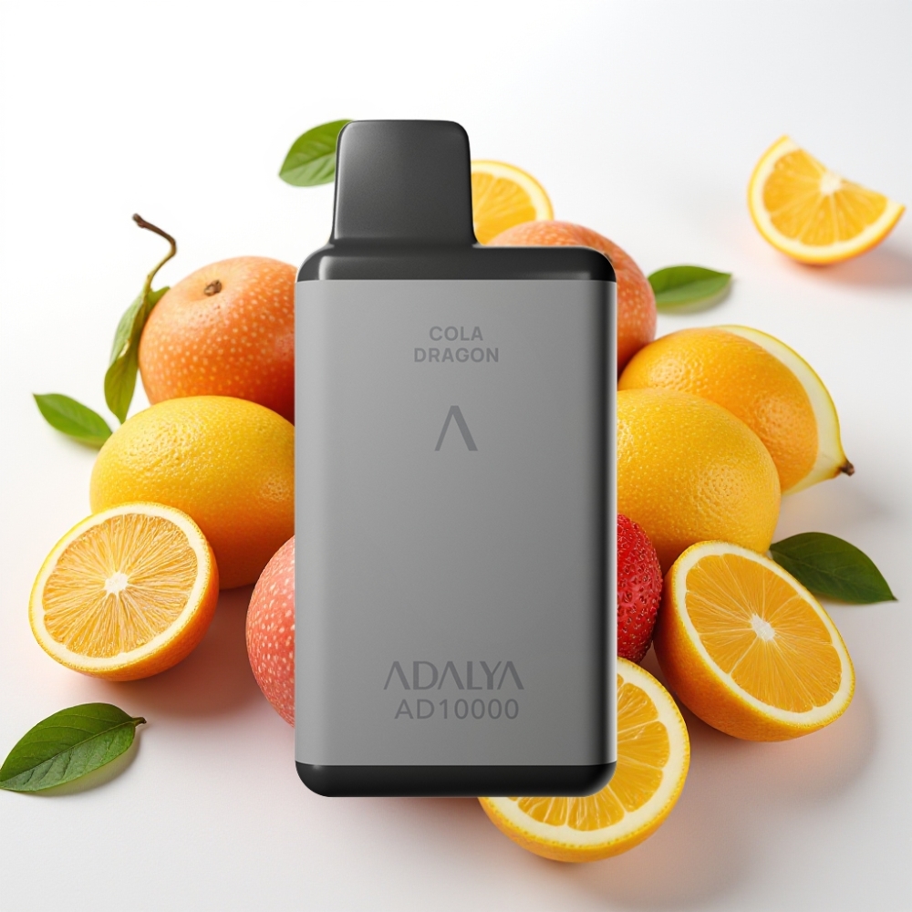 Adalya AD 10000 Puf Dispozabilni Vape – Vesoljno siva, 14 ml e-tekočina, 2% nikotina, USB-C polnjenje