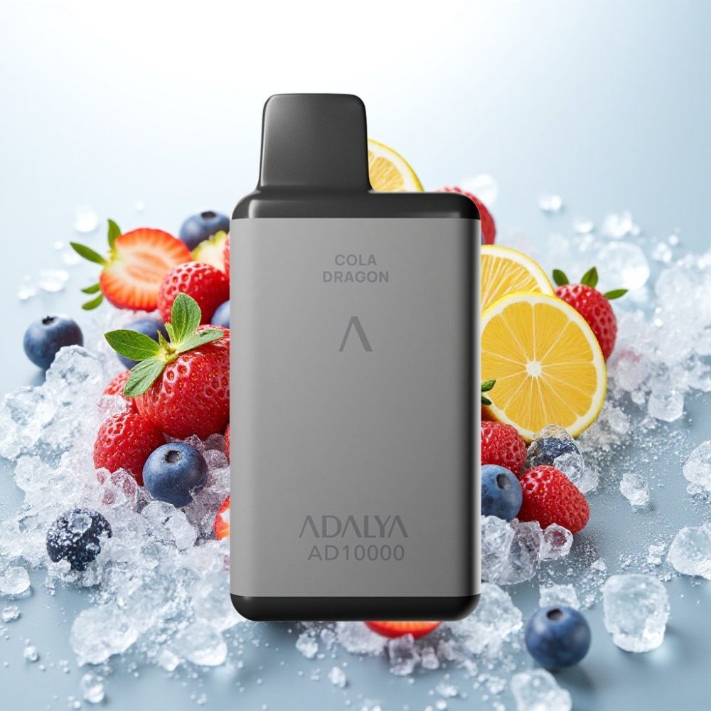 Adalya AD 10000 Puffs Vesoljno siva E-cigareta z USB-C, 14 ml e-tekočine, 2% nikotina