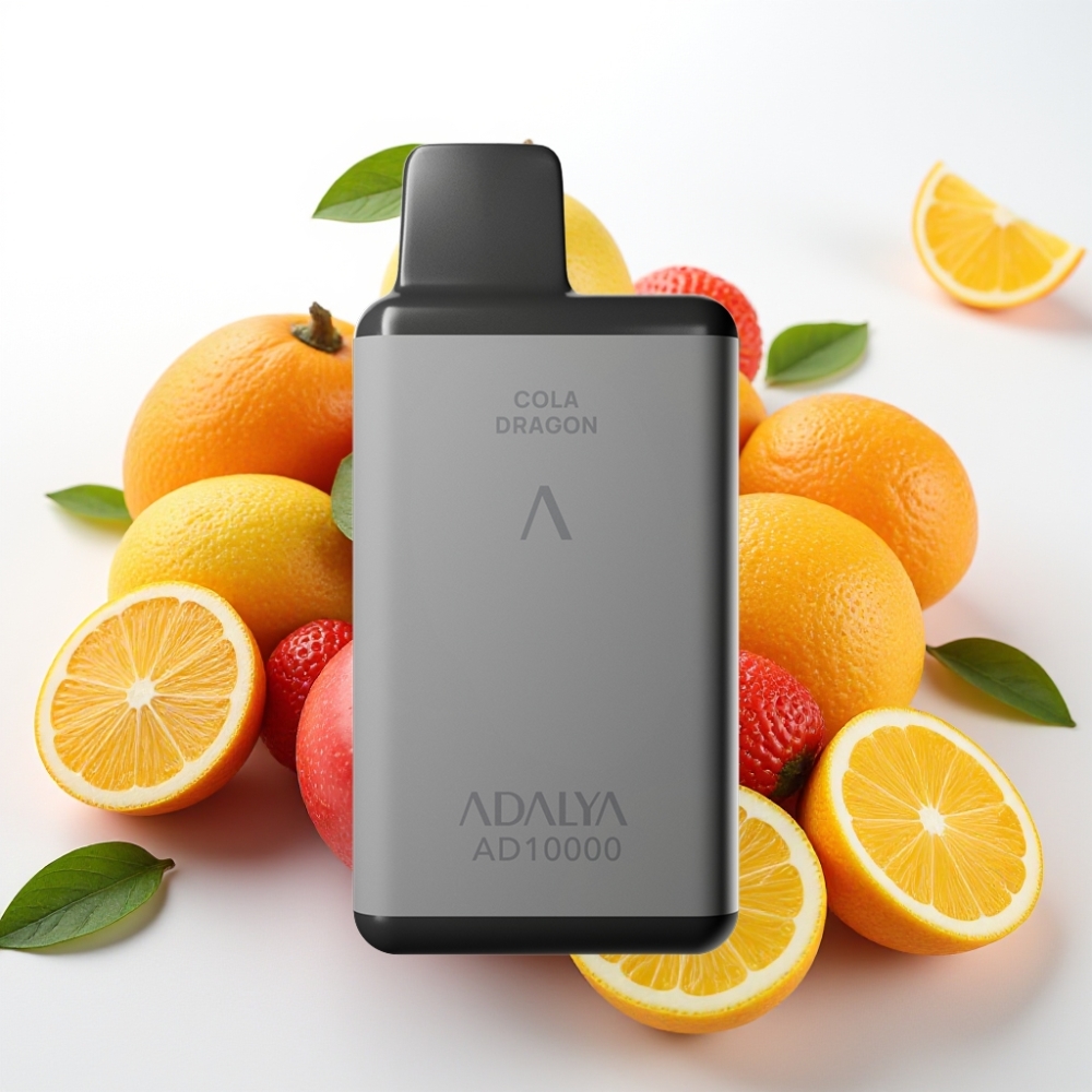 Adalya AD 10000 Puffs Vesoljno sivi Vape za enkratno uporabo s 14 ml e-tekočine, 2 % nikotina, USB-C polnjenje