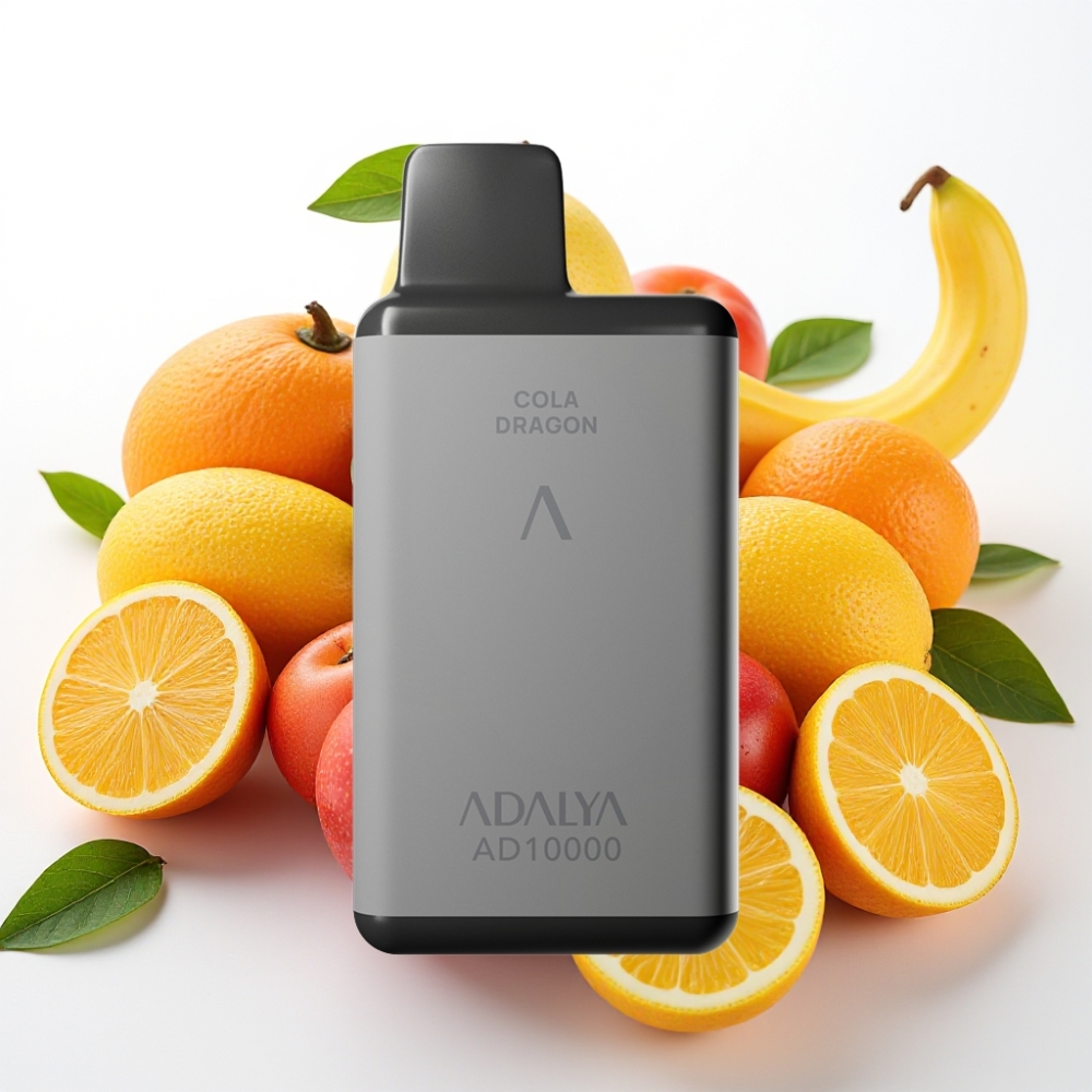 Adalya AD 10000 Puffs Vesoljno sivi Vape za enkratno uporabo s 14 ml e-tekočine, 2 % nikotina in USB-C polnjenjem
