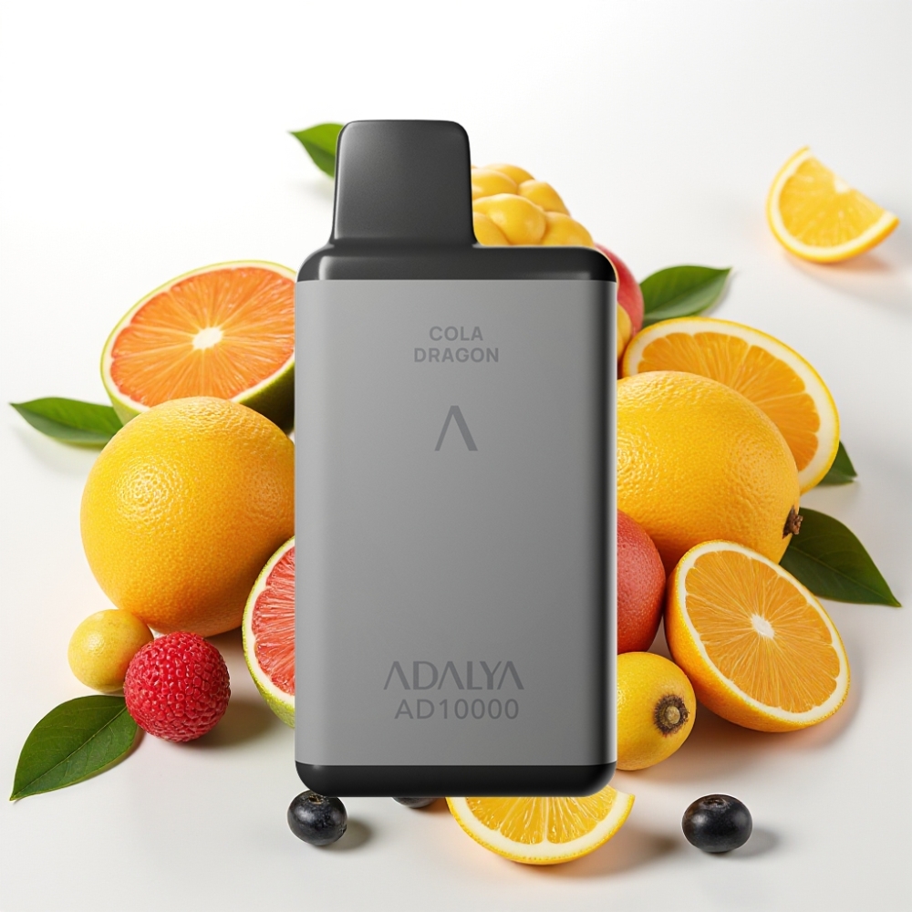 Adalya AD 10000 Puhov Enkratni Vape – Vesoljsko siva, 14 ml e-tekočina, 2% nikotina, USB-C polnjenje