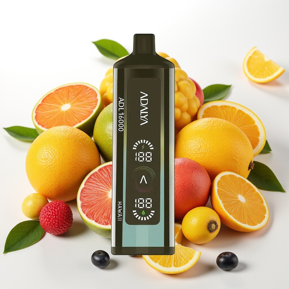 Adalya ADL 16000 PRO Pufi Dispozabilni Vape – Jeklena Cev, Aluminijasta Prevleka, 25ml E-tekočina, 2% Nikotin, USB-C Polnjenje