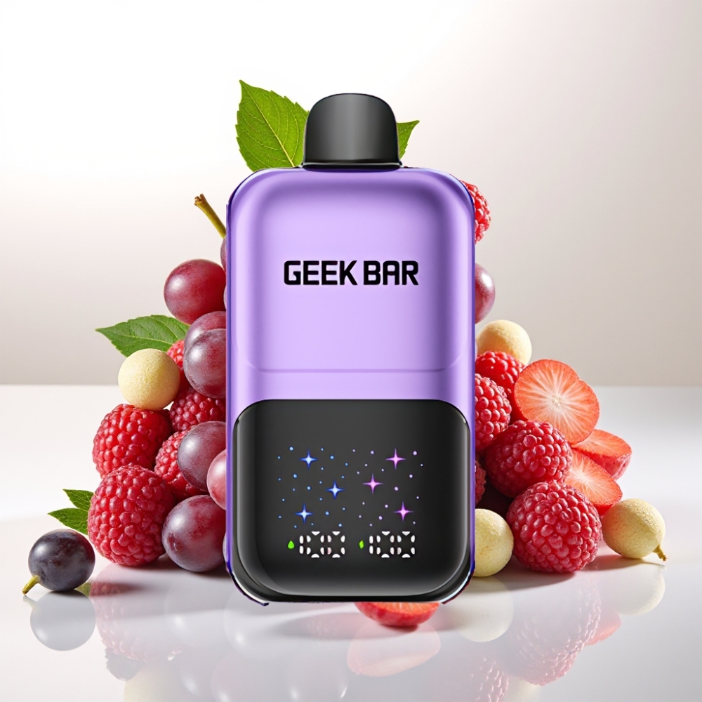 GEEK BAR 2GO 20ml 50000 Pote Dual Series Elektronska Vapnica z Velikim Zaslonom, Nastavljivimi Okusi in Polnilno Baterijo
