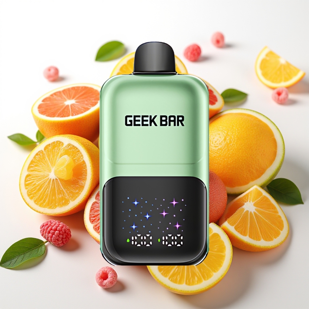 GEEK BAR 2GO 20ml 50000 Pote Dual Series Enkratna E-cigareta z Velikim Zaslonom, Nastavljivimi Okusi in Polnilno Baterijo