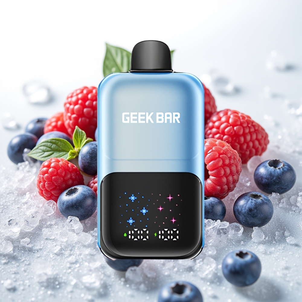 GEEK BAR 2GO 20ml 50000 Pote Dual Series Enkratna E-cigareta z Velikim Zaslonom, Nastavljivimi Okusi in Polnljivo Baterijo