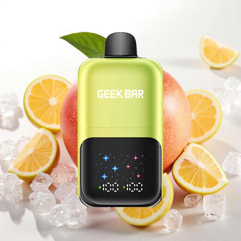 GEEK BAR 2GO 20ml 50000 Potegov Dve Seriji Enkratna E-cigareta z Velikim Zaslonom, Nastavljivimi Okusi, Dvojnimi Rezervoarji in Polnilno Baterijo