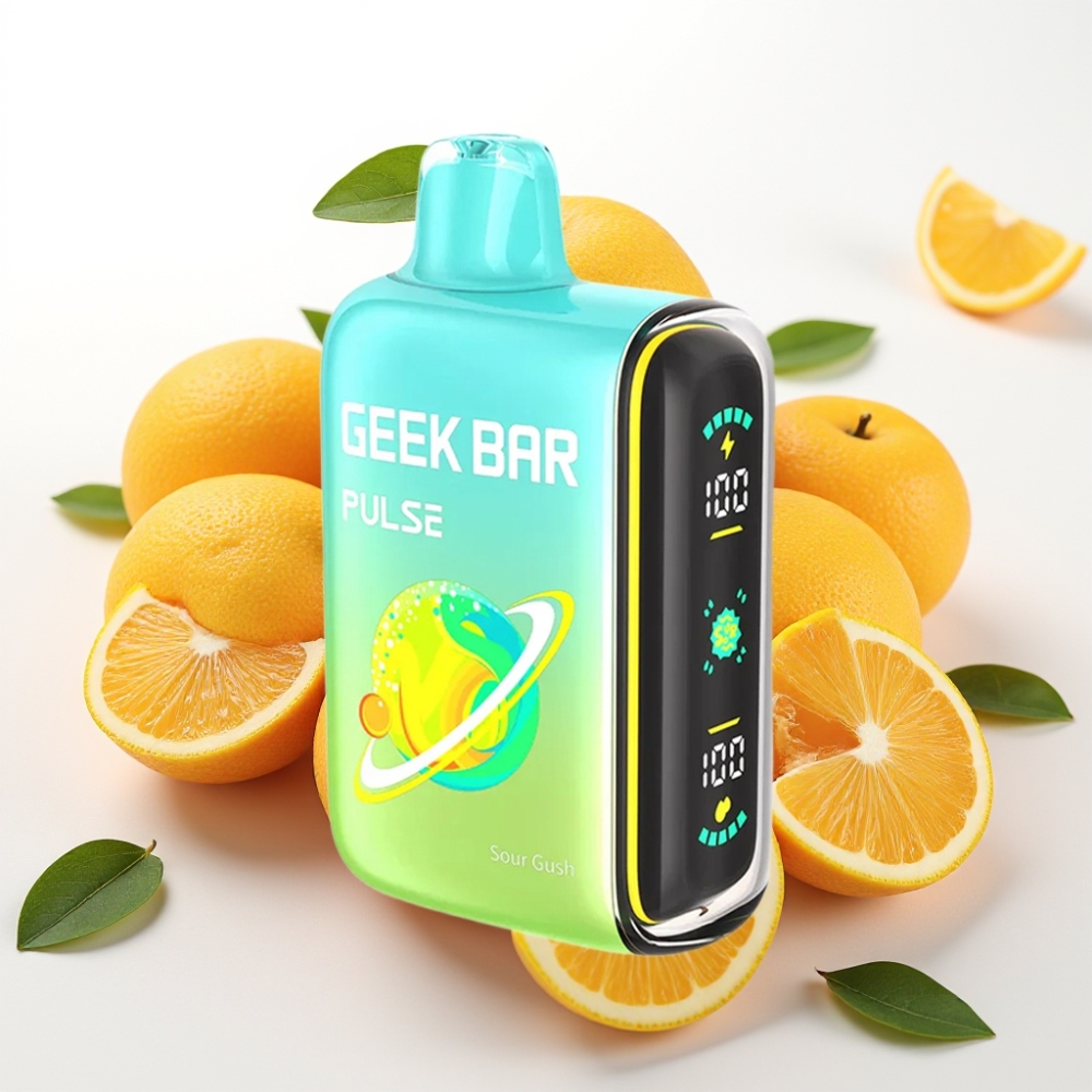 Geek Bar Pulse 15000 Puffov, 16ML E-tekočina, 5% Nikotina, Nastavljiv Pretok Zraka, 650 mAh Baterija, USB Type-C Polnjenje