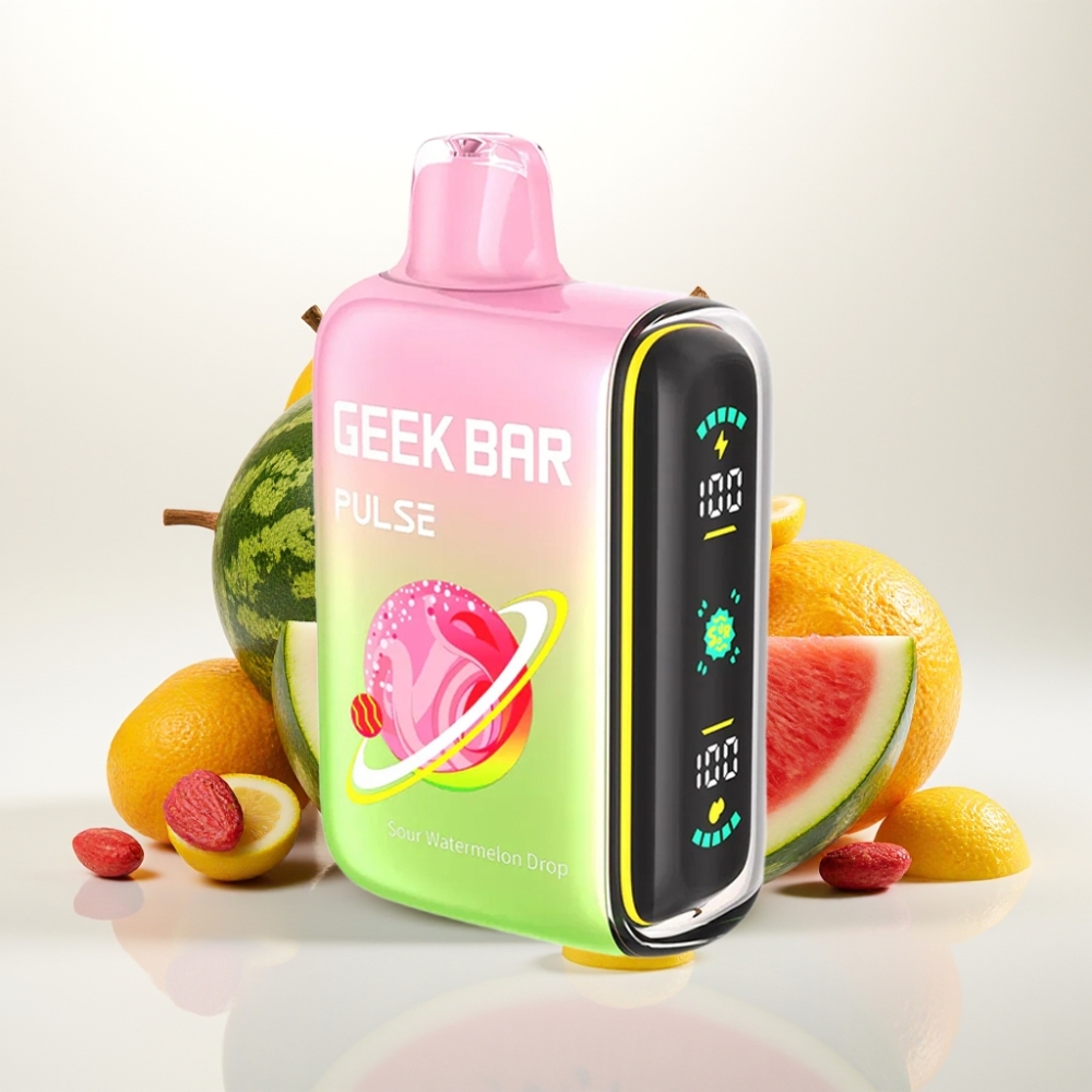 Geek Bar Pulse 15000 Puffov, 16ML E-tekočina, 5% Nikotina, Nastavljiv Pretok Zraka, 650 mAh Baterija, USB Type-C Polnjenje