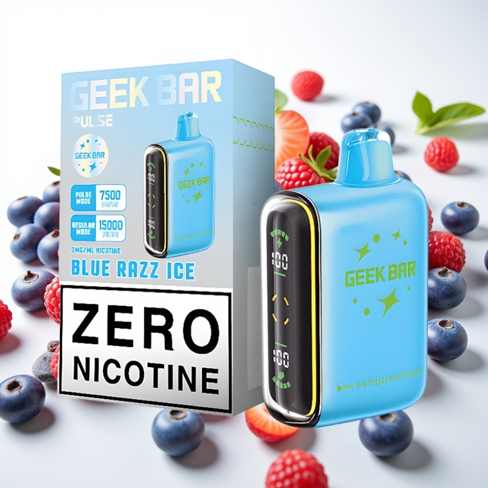 Geek Bar Pulse 15000 Puffov – 16ML E-tekočina, 5% Nikotina, Nastavljiv Pretok Zraka, 650 mAh Baterija, USB Type-C Polnjenje Ničelni nikotin