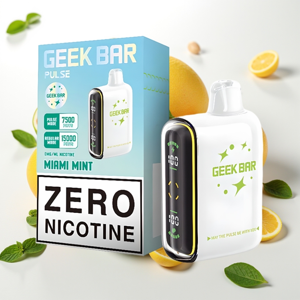Geek Bar Pulse 15000 Puffov – 16ML E-tekočina, 5% Nikotina, Nastavljiv Pretok Zraka, 650 mAh Baterija, USB Type-C Polnjenje Ničelni nikotin