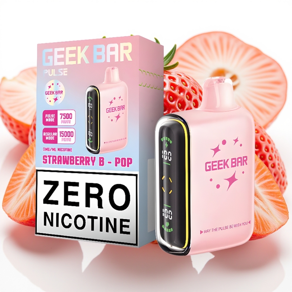 Geek Bar Pulse 15000 Puffov – 16ML E-tekočina, 5% Nikotina, Nastavljiv Pretok Zraka, 650 mAh Baterija, USB Type-C Polnjenje Ničelni nikotin