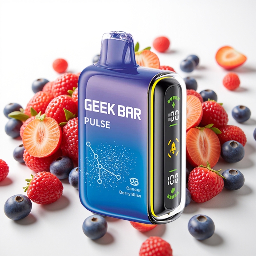 Geek Bar Pulse 15000 Puffov – 16ML E-tekočina, 5% Nikotina, Nastavljiv Pretok Zraka, 650 mAh Baterija, USB Type-C Polnjenje Zodiakalna izdaja