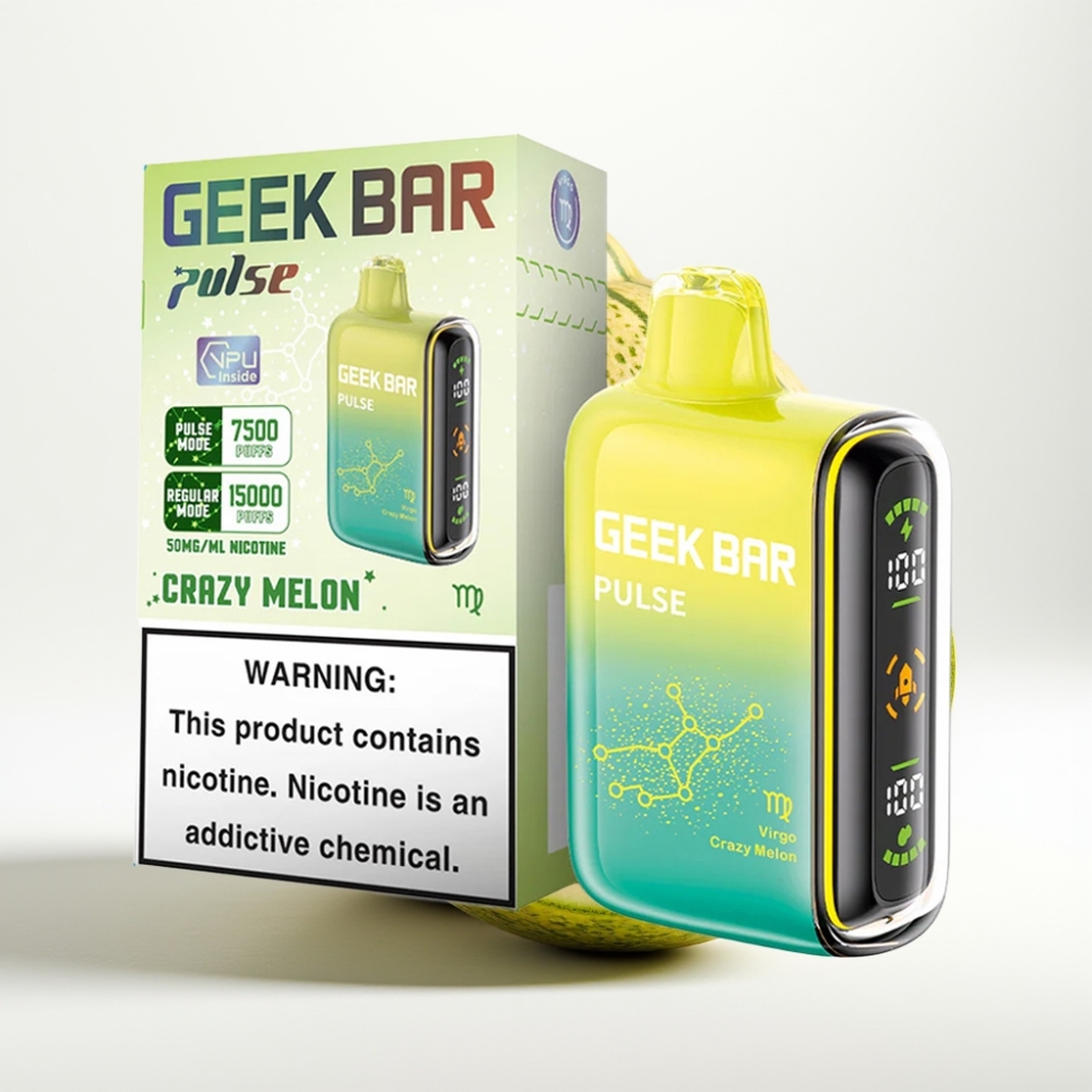 Geek Bar Pulse 15000 Puffov – 16ML E-tekočina, 5% Nikotina, Nastavljiv Pretok Zraka, 650 mAh Baterija, USB Type-C Polnjenje Zodiakalna izdaja