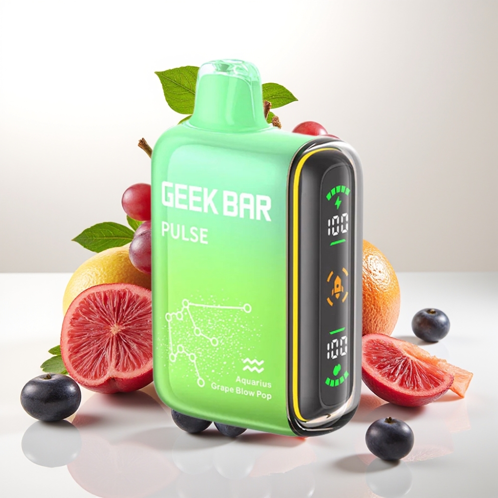 Geek Bar Pulse 15000 Puffov – 16ML E-tekočina, 5% Nikotina, Nastavljiv Pretok Zraka, 650 mAh Baterija, USB Type-C Polnjenje Zodiakalna izdaja