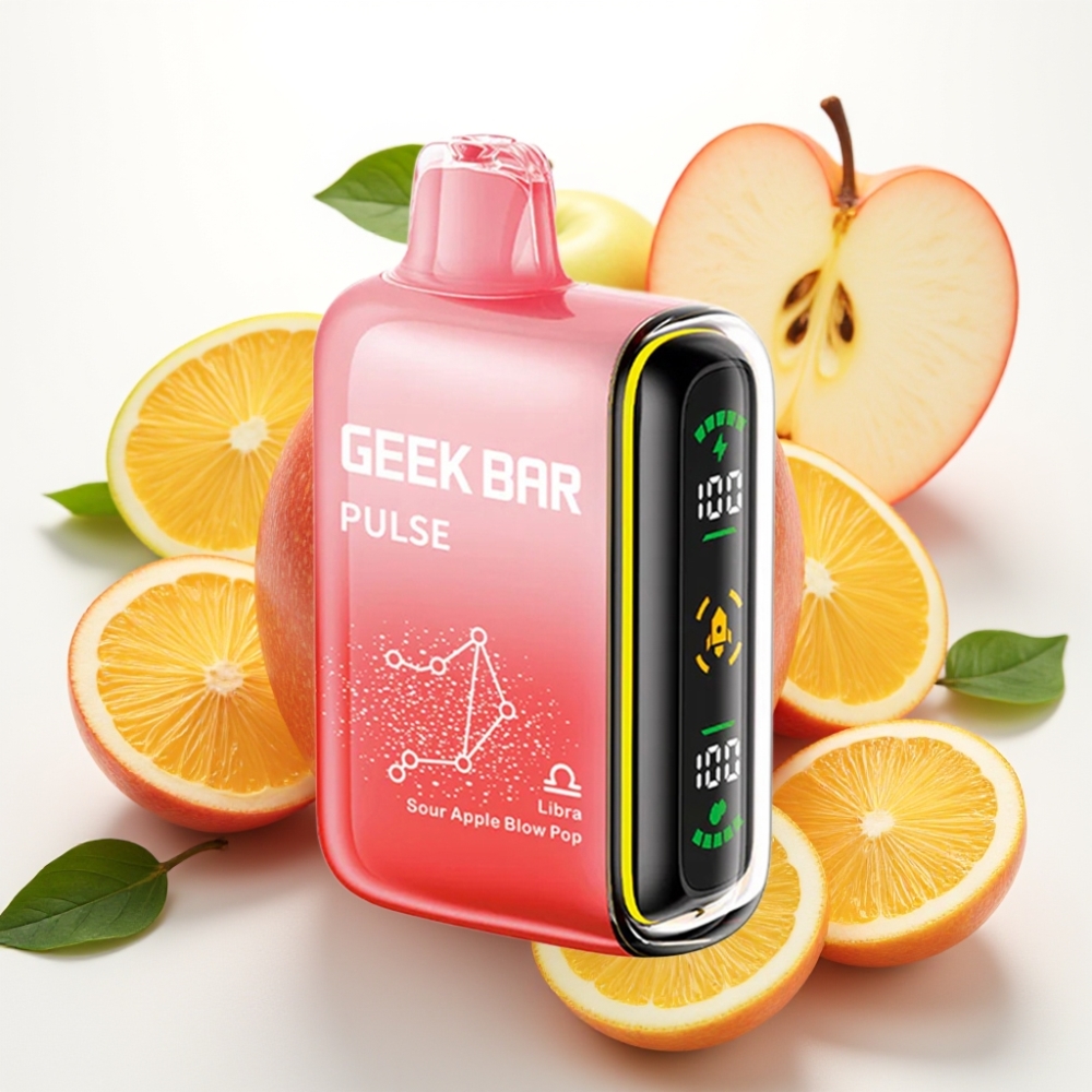 Geek Bar Pulse 15000 Puffov – 16ML E-tekočina, 5% Nikotina, Nastavljiv Pretok Zraka, 650 mAh Baterija, USB Type-C Polnjenje Zodiakalna izdaja