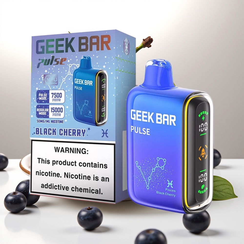 Geek Bar Pulse 15000 Puffov – 16ML E-tekočina, 5% Nikotina, Nastavljiv Pretok Zraka, 650 mAh Baterija, USB Type-C Polnjenje Zodiakalna izdaja