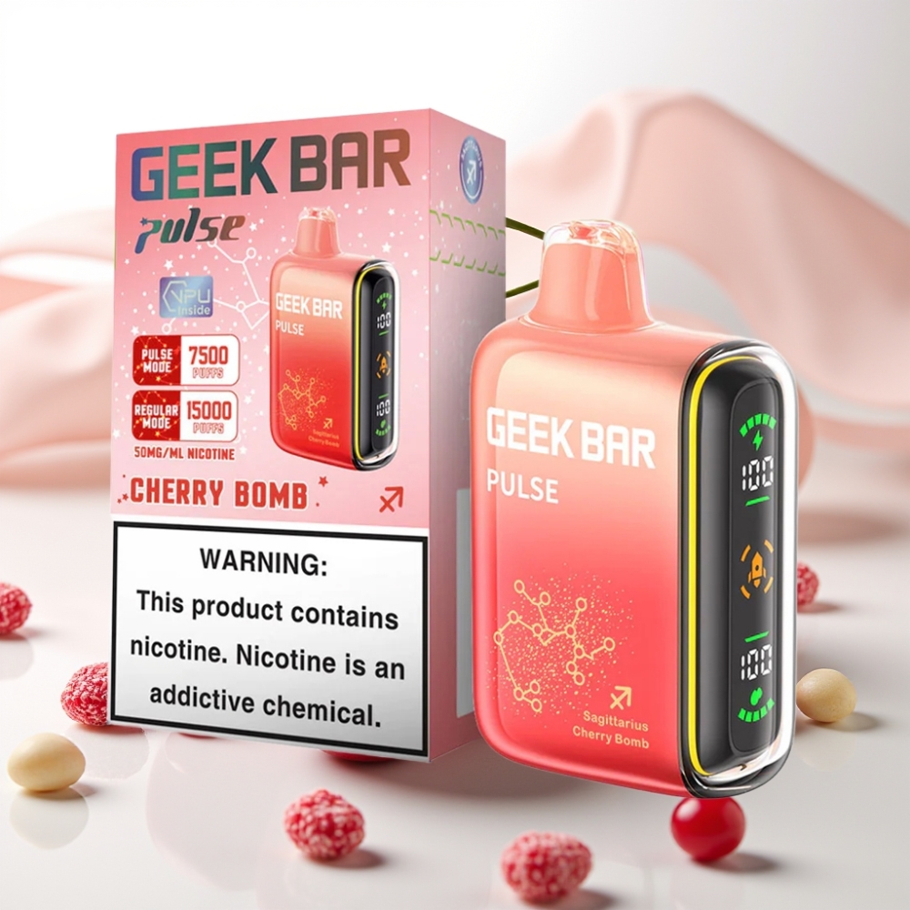 Geek Bar Pulse 15000 Puffov – 16ML E-tekočina, 5% Nikotina, Nastavljiv Pretok Zraka, 650 mAh Baterija, USB Type-C Polnjenje Zodiakalna izdaja