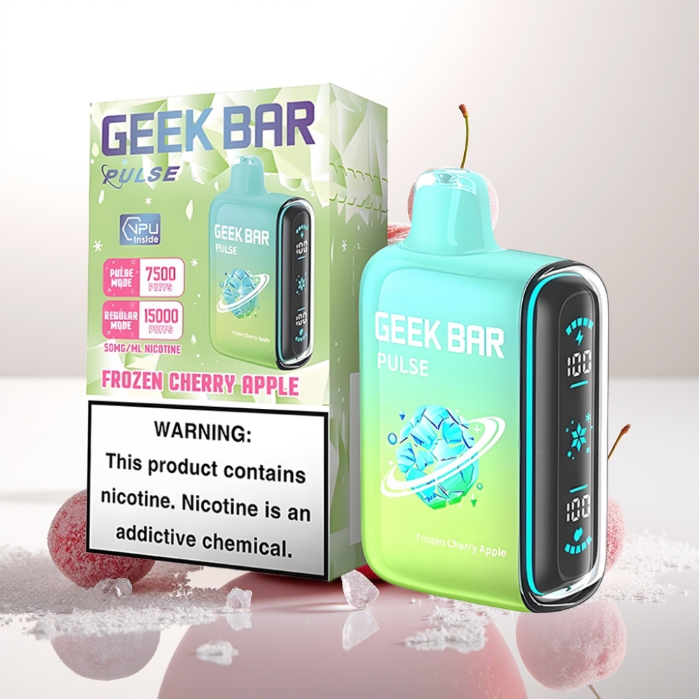 Geek Bar Pulse 15000 Pufov, 16ML E-tekočina, 5% Nikotina, Nastavljiv Pretok Zraka