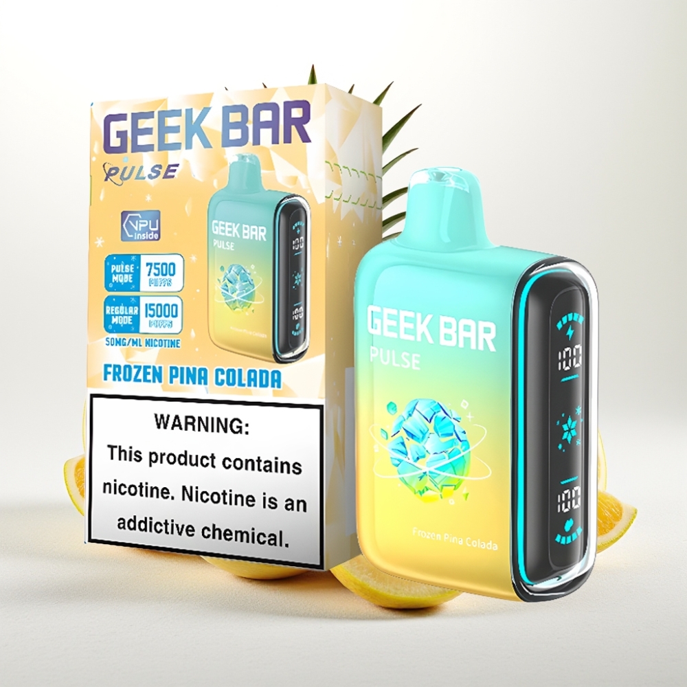 Geek Bar Pulse 15000 Pufov, 16ML E-tekočina, 5% Nikotina, Nastavljiv Pretok Zraka