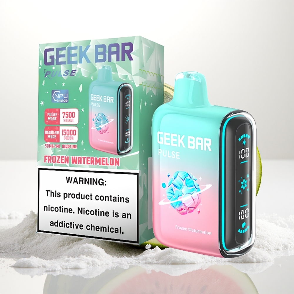 Geek Bar Pulse 15000 Pufov, 16ML E-tekočina, 5% Nikotina, Nastavljiv Pretok Zraka