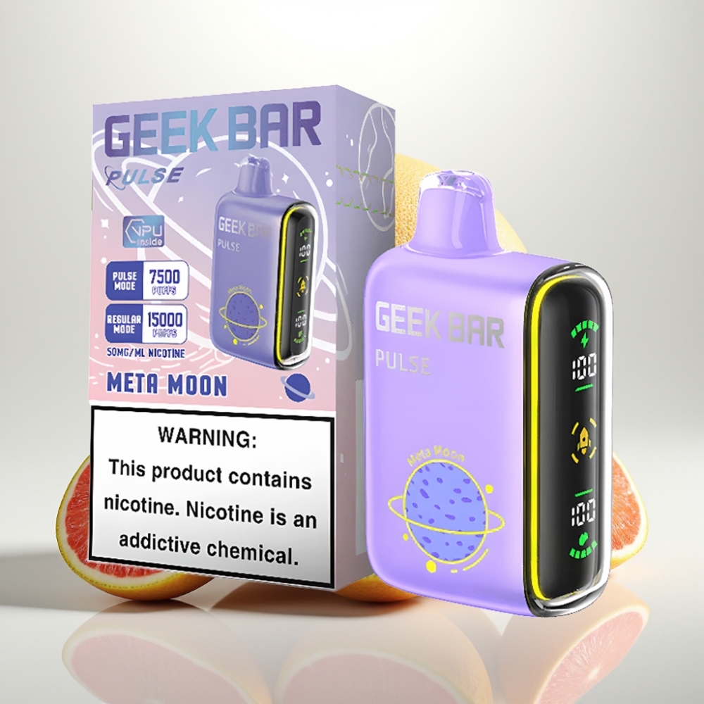 Geek Bar Pulse 15000 Pufov – 16ML E-tekočina, 5 % Nikotina, Prilagodljiv Pretok Zraka, 650 mAh Baterija, USB Type-C Polnjenje
