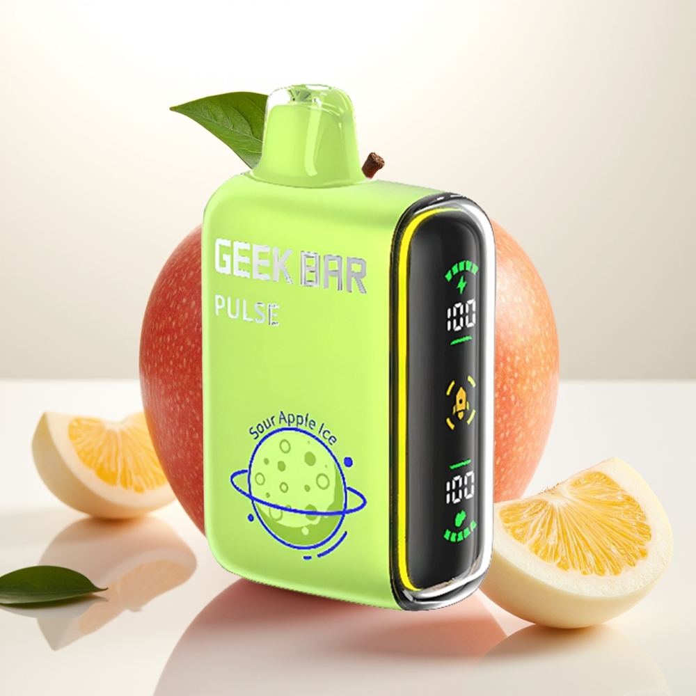 Geek Bar Pulse 15000 Pufov – 16ML E-tekočina, 5 % Nikotina, Prilagodljiv Pretok Zraka, 650 mAh Baterija, USB Type-C Polnjenje