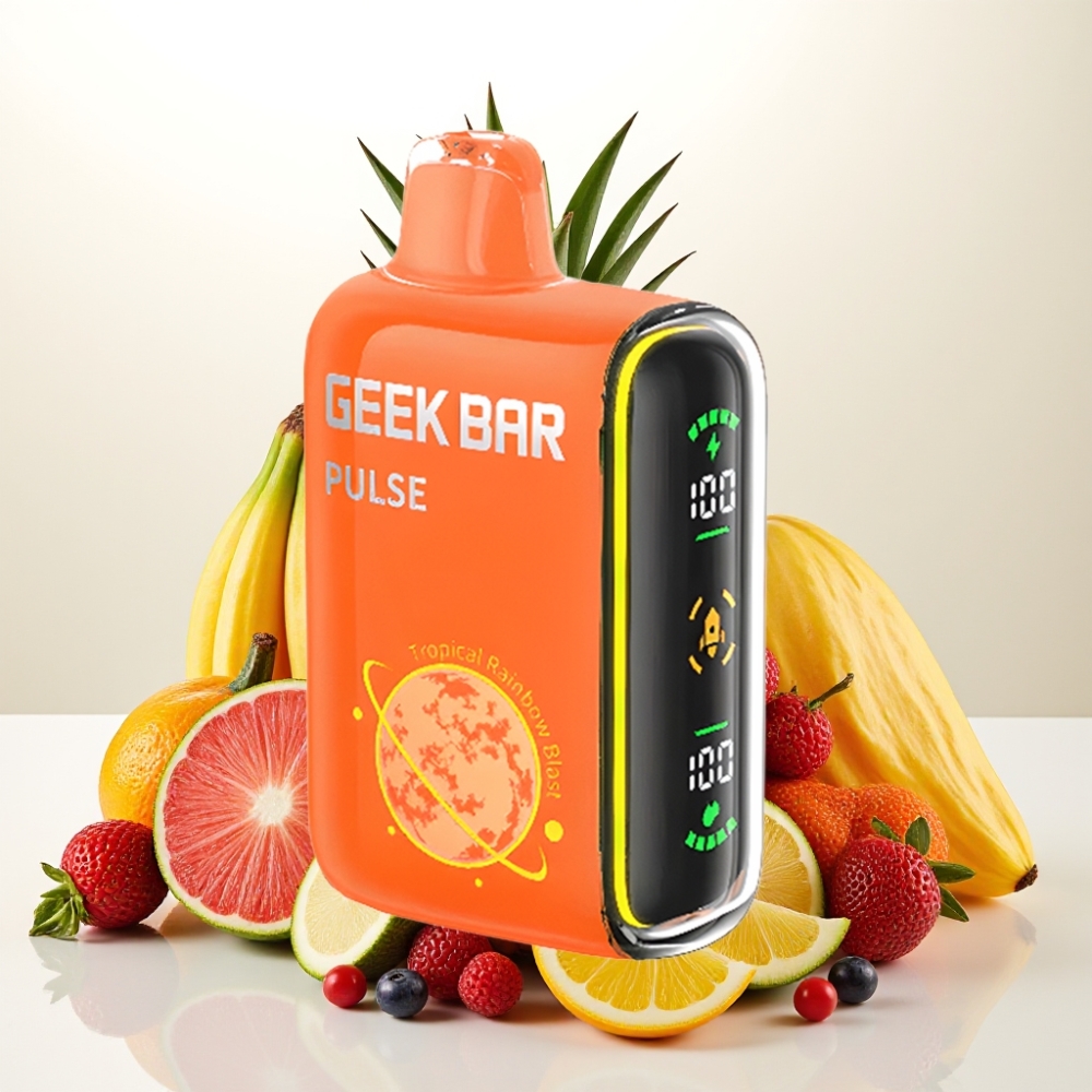 Geek Bar Pulse 15000 Pufov – 16ML E-tekočina, 5 % Nikotina, Prilagodljiv Pretok Zraka, 650 mAh Baterija, USB Type-C Polnjenje