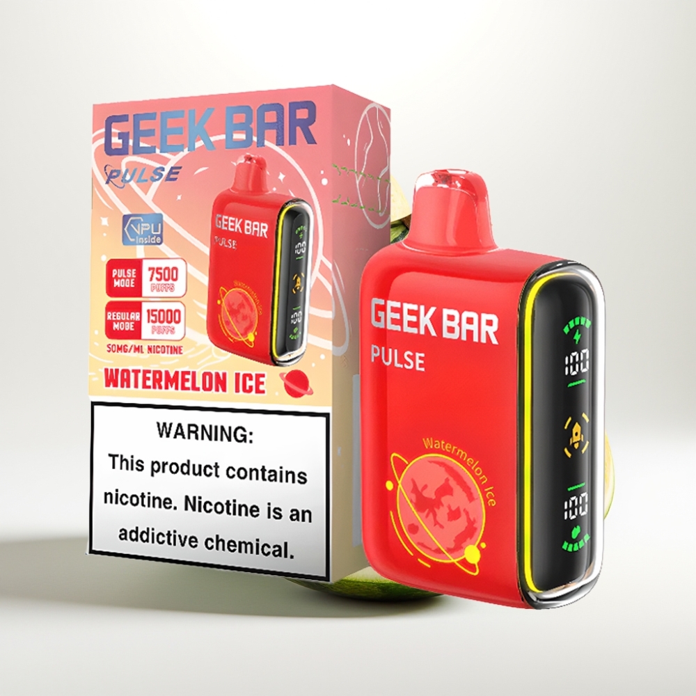 Geek Bar Pulse 15000 Pufov – 16ML E-tekočina, 5 % Nikotina, Prilagodljiv Pretok Zraka, 650 mAh Baterija, USB Type-C Polnjenje