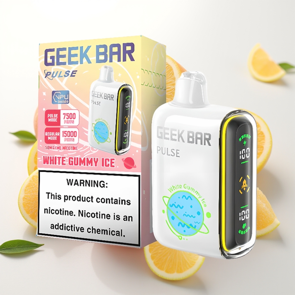 Geek Bar Pulse 15000 Pufov – 16ML E-tekočina, 5 % Nikotina, Prilagodljiv Pretok Zraka, 650 mAh Baterija, USB Type-C Polnjenje