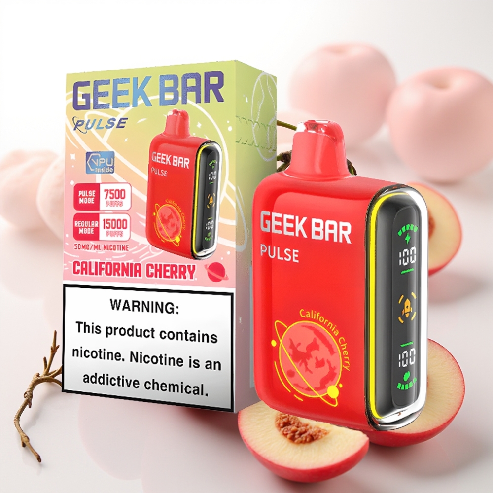Geek Bar Pulse 15000 Pufov – 16ML E-tekočina, 5 % Nikotina, Prilagodljiv Pretok Zraka, 650 mAh Baterija, USB Type-C Polnjenje