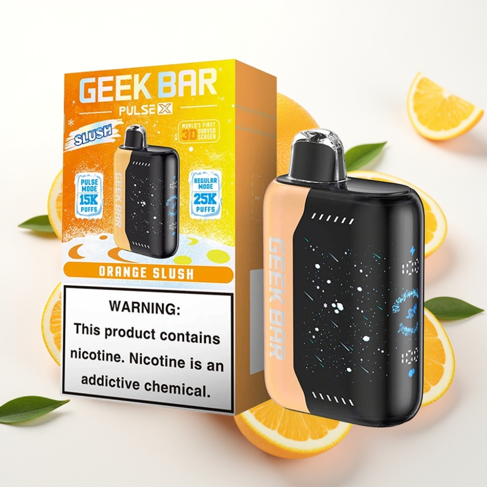 Geek Bar Pulse X 25000 Puffov Do 25000 Puffov v Običajnem Načinu Do 15000 Puffov v Pulse Načinu 0-5% Nikotina 18ml Slush izdaja