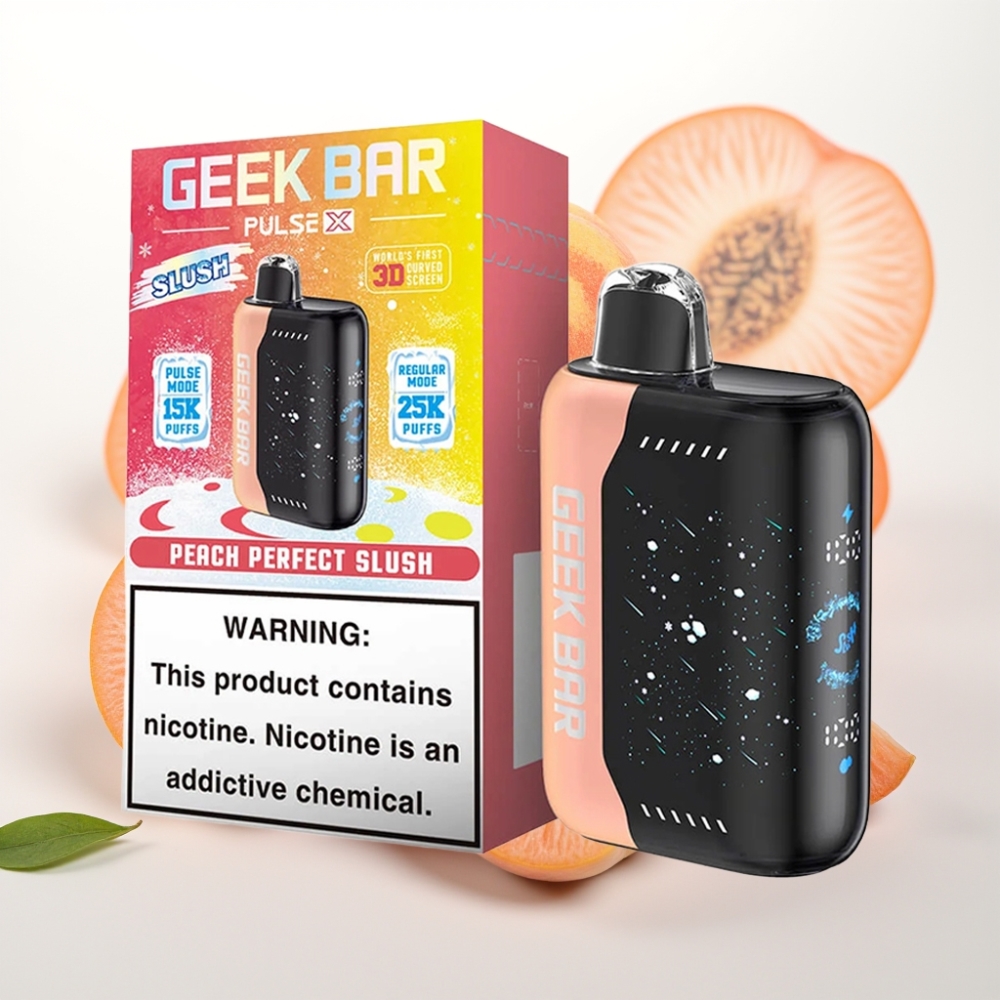 Geek Bar Pulse X 25000 Puffov Do 25000 Puffov v Običajnem Načinu Do 15000 Puffov v Pulse Načinu 0-5% Nikotina 18ml Slush izdaja