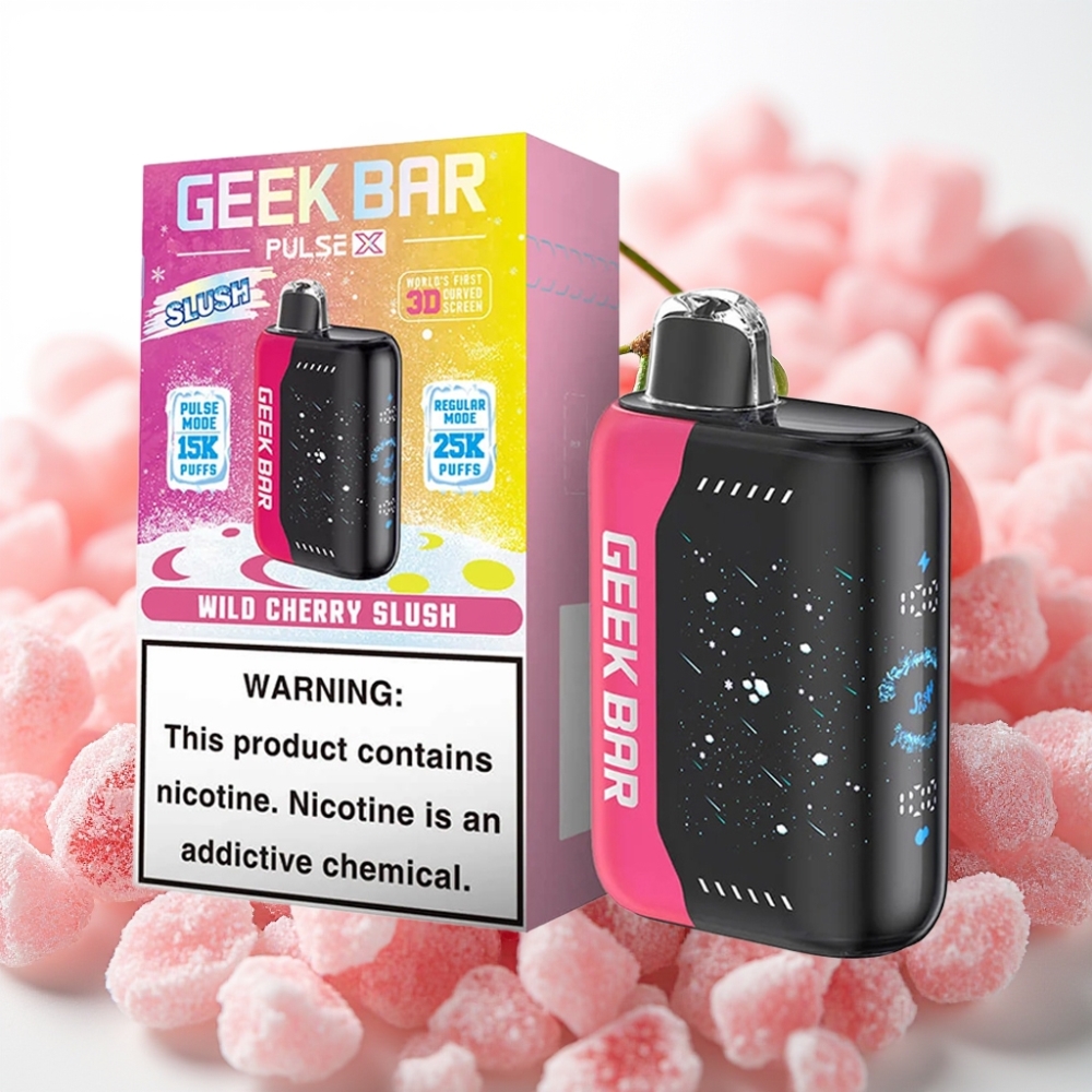 Geek Bar Pulse X 25000 Puffov Do 25000 Puffov v Običajnem Načinu Do 15000 Puffov v Pulse Načinu 0-5% Nikotina 18ml Slush izdaja