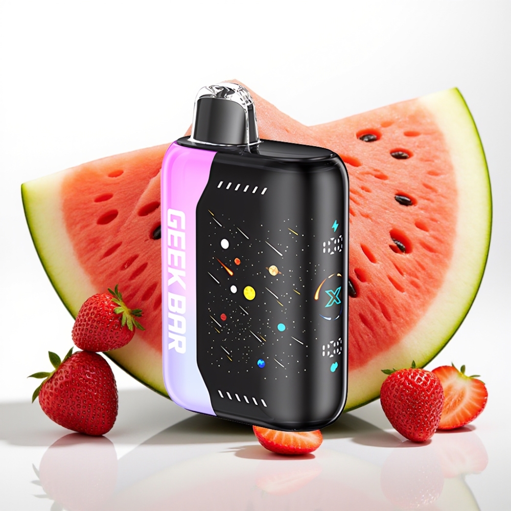 GEEK BAR Pulse X 42K Puffs Meteor Edition z 3D ukrivljenim zaslonom, 820mAh hitrim polnjenjem in Dual Mesh Coil