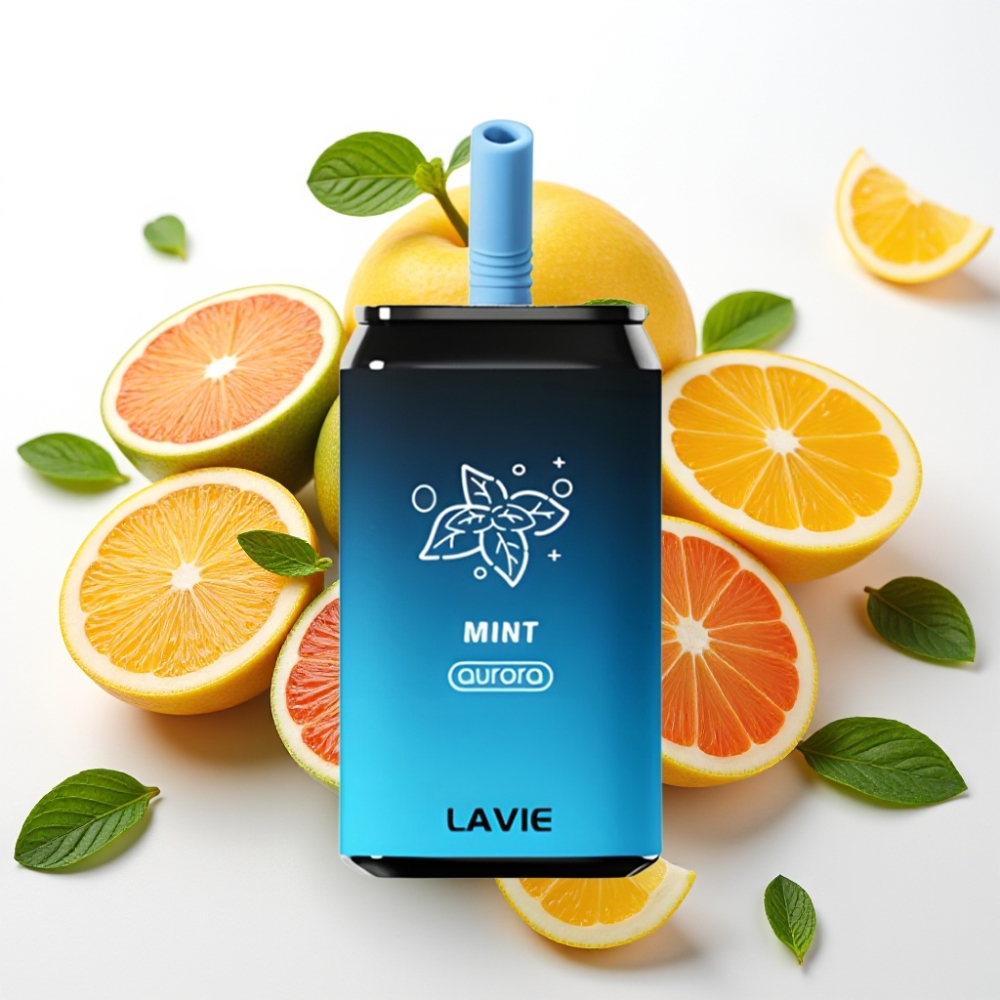 LAVIE Aurora 11000 Puffov Teža - 0,095 kg Dimenzije - 3,5 × 3,5 × 9 cm 11000 Puffov Vsebnost nikotina - 0%, 2%, 5% Kapaciteta e-tekočine - 22ML Kapaciteta baterije - 650 Meta