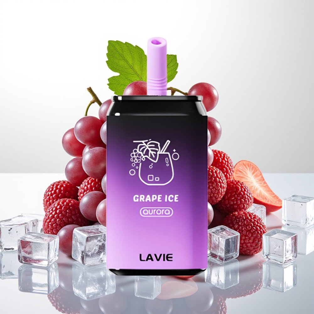 LAVIE Aurora 11000 Pufov Teža - 0,095 kg Dimenzije - 3,5 × 3,5 × 9 cm Pufi - 11000 Vsebnost nikotina - 0%, 2%, 5% Kapaciteta e-tekočine - 22ML Kapaciteta baterije - 650