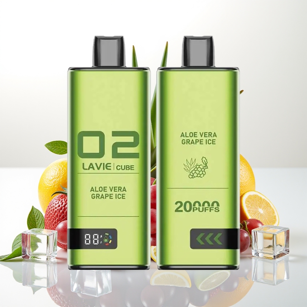 Lavie Cube 20000 Pufi Enkratna Vape z 28ML Tekočine in 600mAh Baterijo Grozdni led z aloe vero