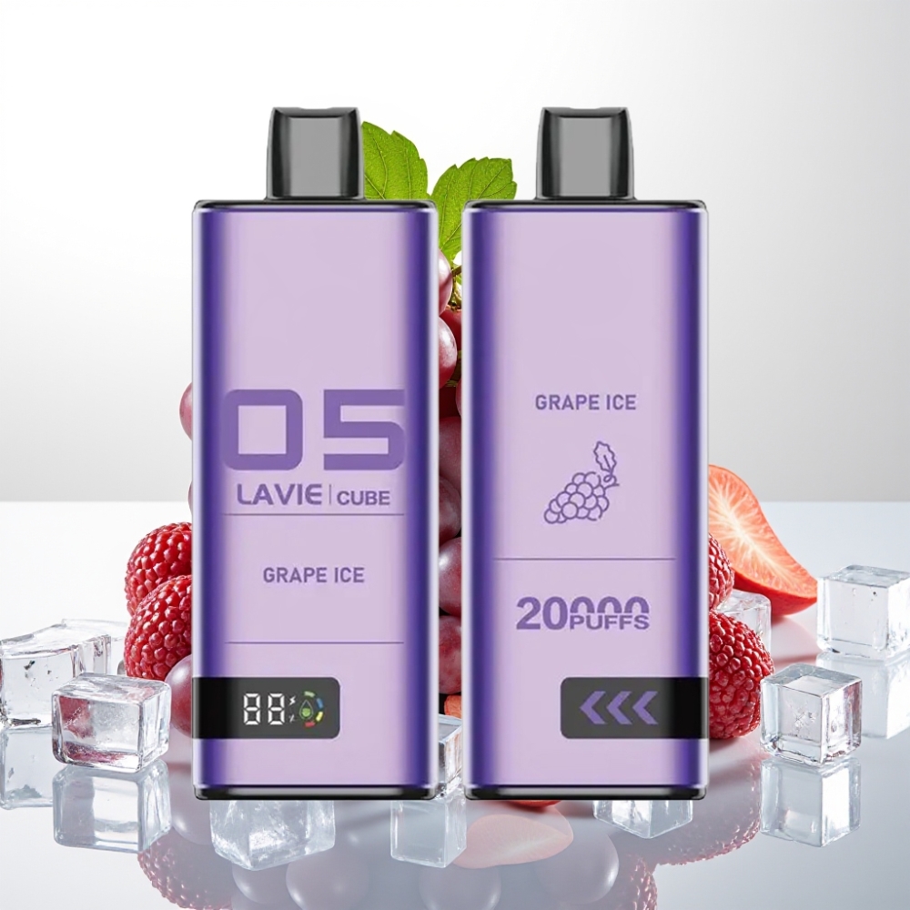 Lavie Cube 20000 Pufi Enkratna Vape z 28ML tekočine, 5% nikotinske soli in Type C polnjenjem