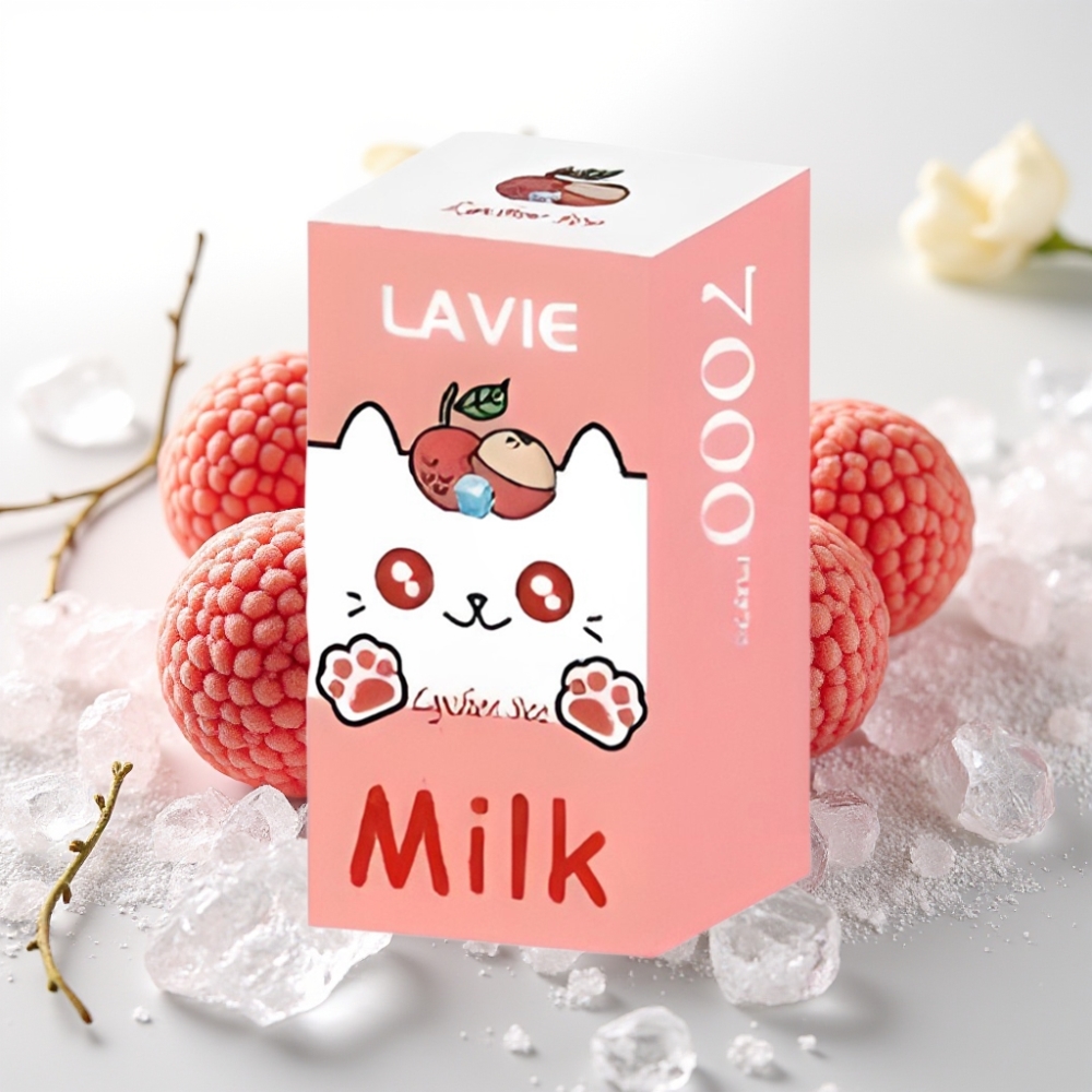 LAVIE Milk 7000 Puffs / 16ML / 600mAh / Type-C Liči led