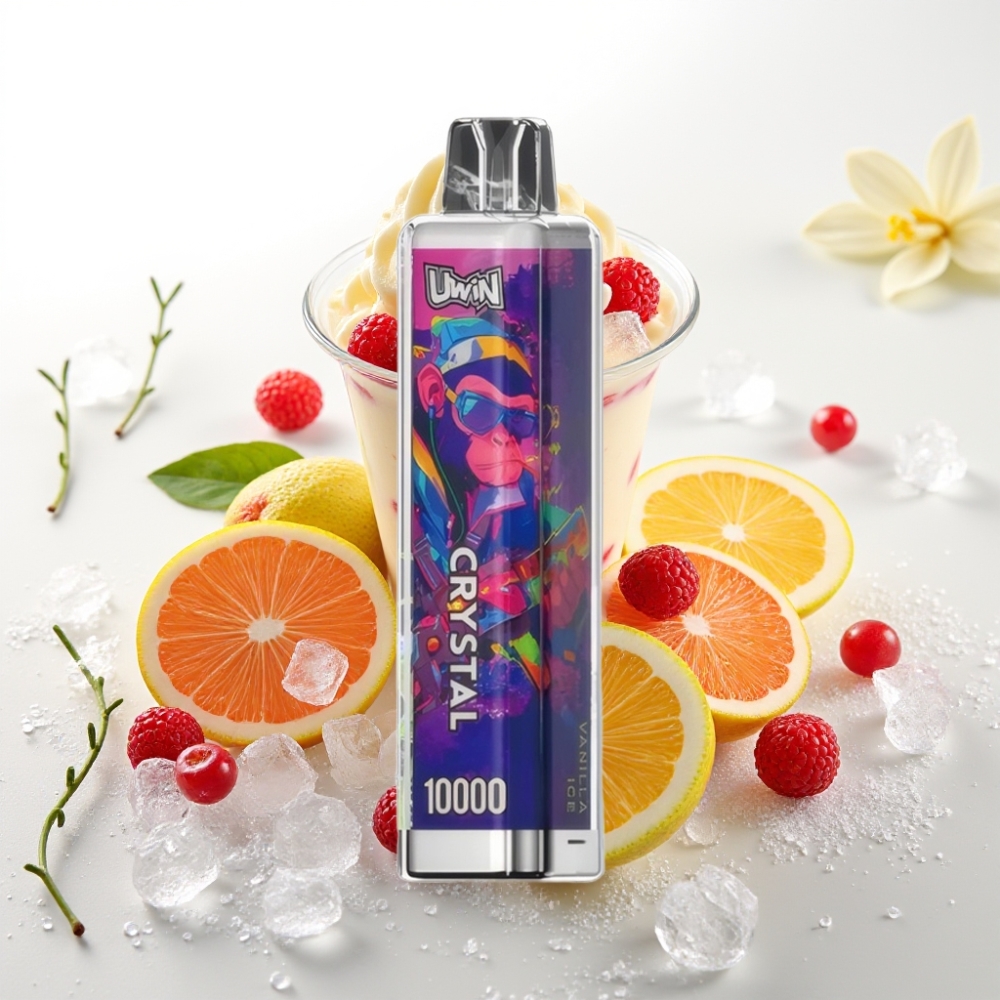 UWIN Crystal 10000 Puffov Vaniljev led