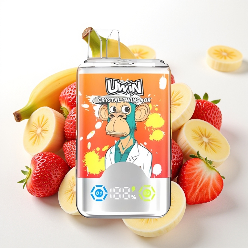 UWIN Crystal Twins 40000 Puffov z Dvojnim Okusom, 32ml, 850mAh Baterija, Type-C Polnjenje