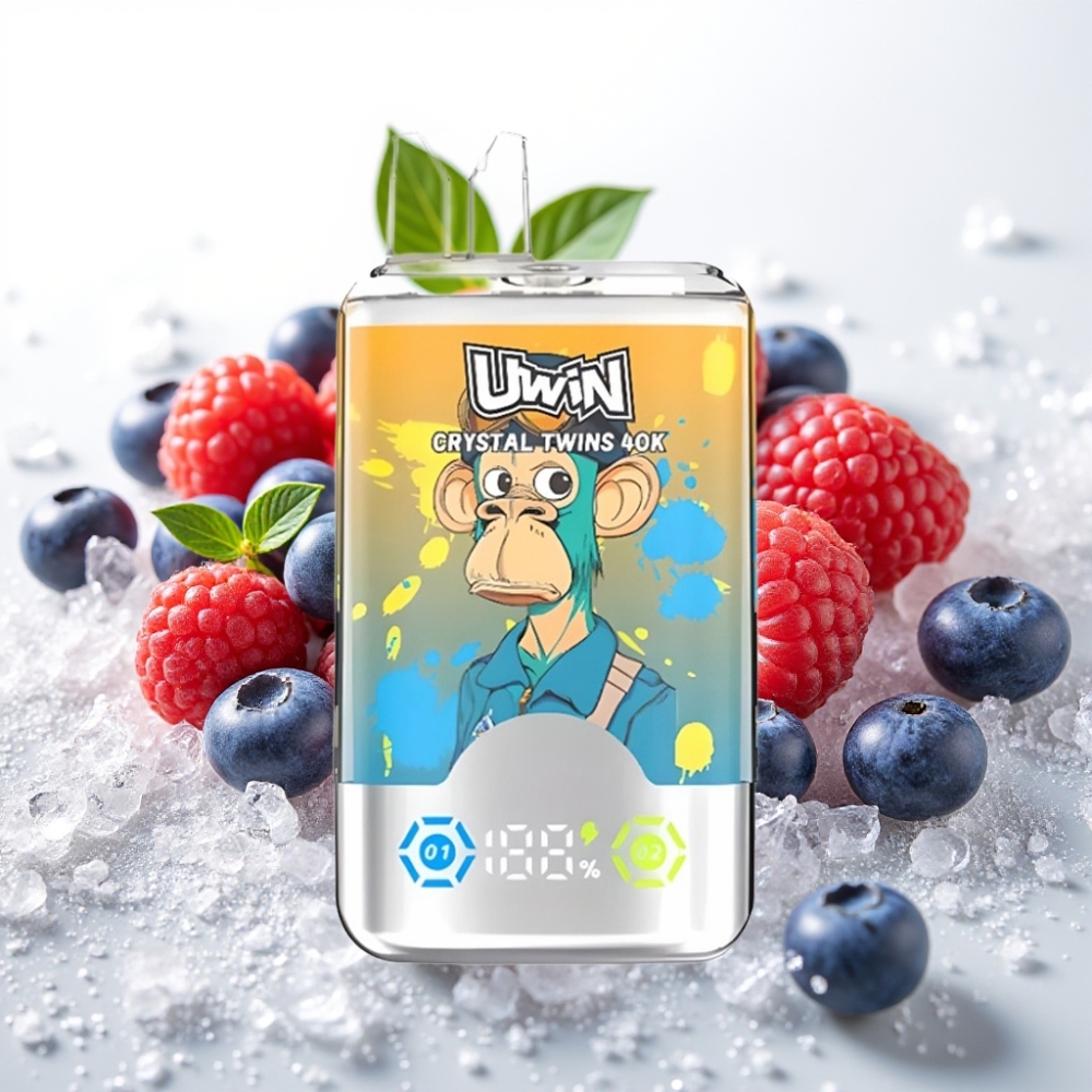UWIN Crystal Twins 40000 Puffova Dvojni okusi 32ml e-tekočina 850mAh baterija