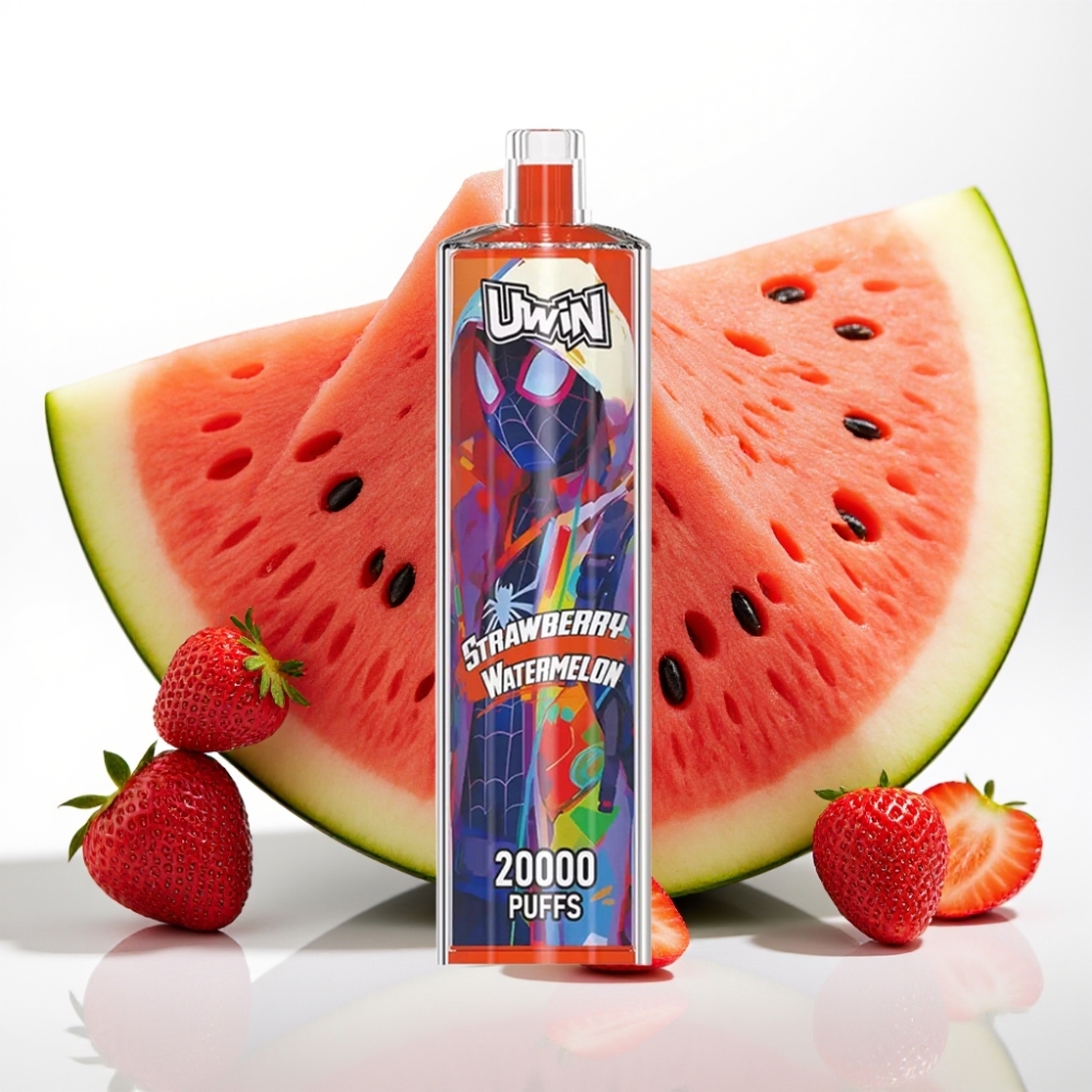 Uwin Shisha Hookah Crystal 20000 Puffov, 22ml, 650 mAh, Type-C, Mesh coil Jagoda Lubenica