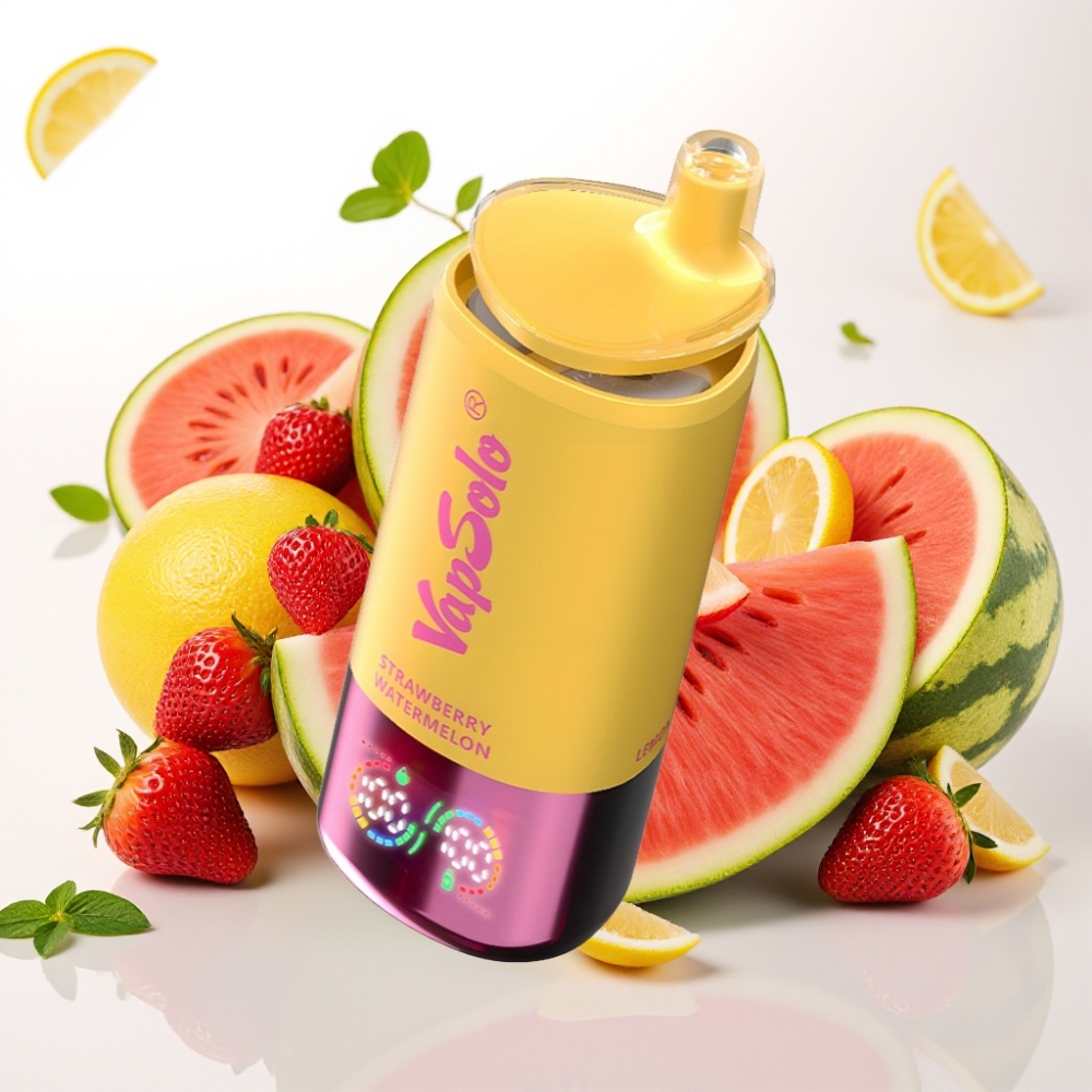 VapSolo Triple 30000 Puffov Velikost škatle - 47 x 47 x 115 mm E-tekočina - 40 ml Moč nikotina - 20 mg/ml, 50 mg/ml 3 rezervoarji Polnjenje - Type-C