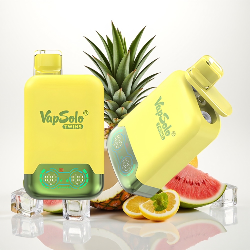 Vapsolo Twins 20000 Puffov E-tekočina - 40 ml Nikotinska moč - 20mg/ml, 50mg/ml Polnilni vtič - Type-C