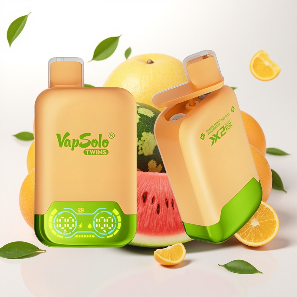 Vapsolo Twins 20000 Puffs, 40 ml, 20 mg/ml, 50 mg/ml, 2 rezervoarja, Type-C