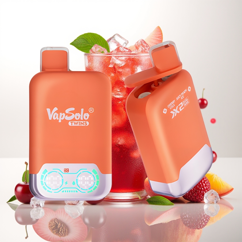 Vapsolo Twins 20000 Puffs Dimenzije pakiranja - 51 x 29 x 94,9 mm E-tekočina - 40 ml Nikotinska jakost - 20 mg/ml, 50 mg/ml