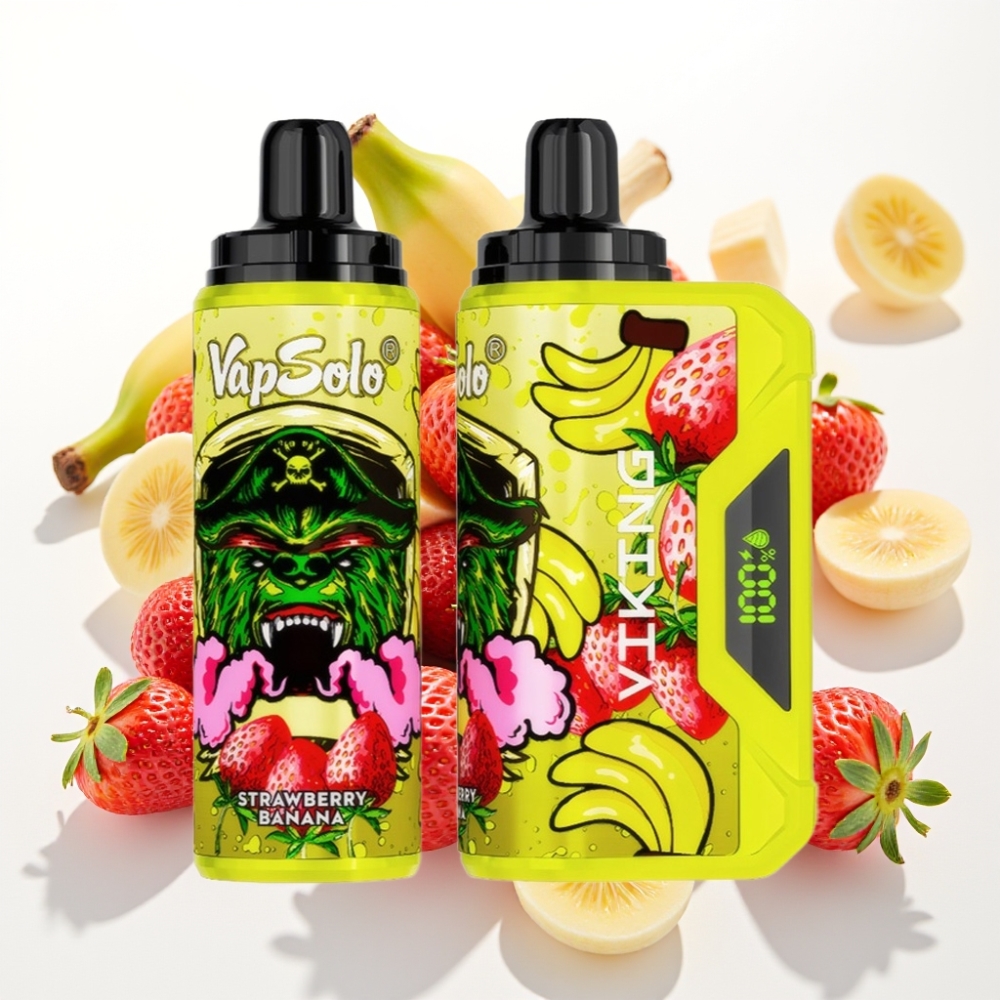 VapSolo VIKING 12000 Puf Dispozabilna Vape z LED zaslonom, 22 ml tekočine, Type-C polnjenje