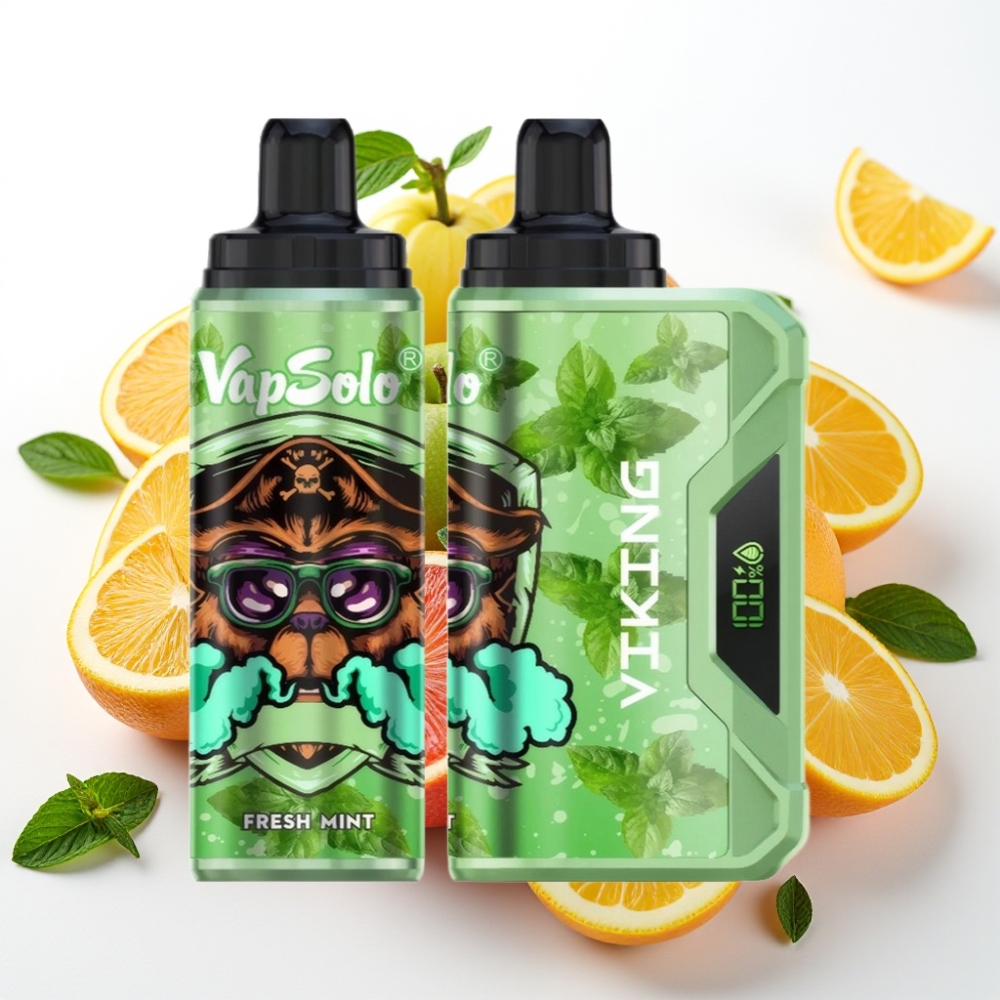 VapSolo VIKING 12000 Pufov Enkratna E-cigareta z LED zaslonom, 22ml e-tekočine, Type-C polnjenje