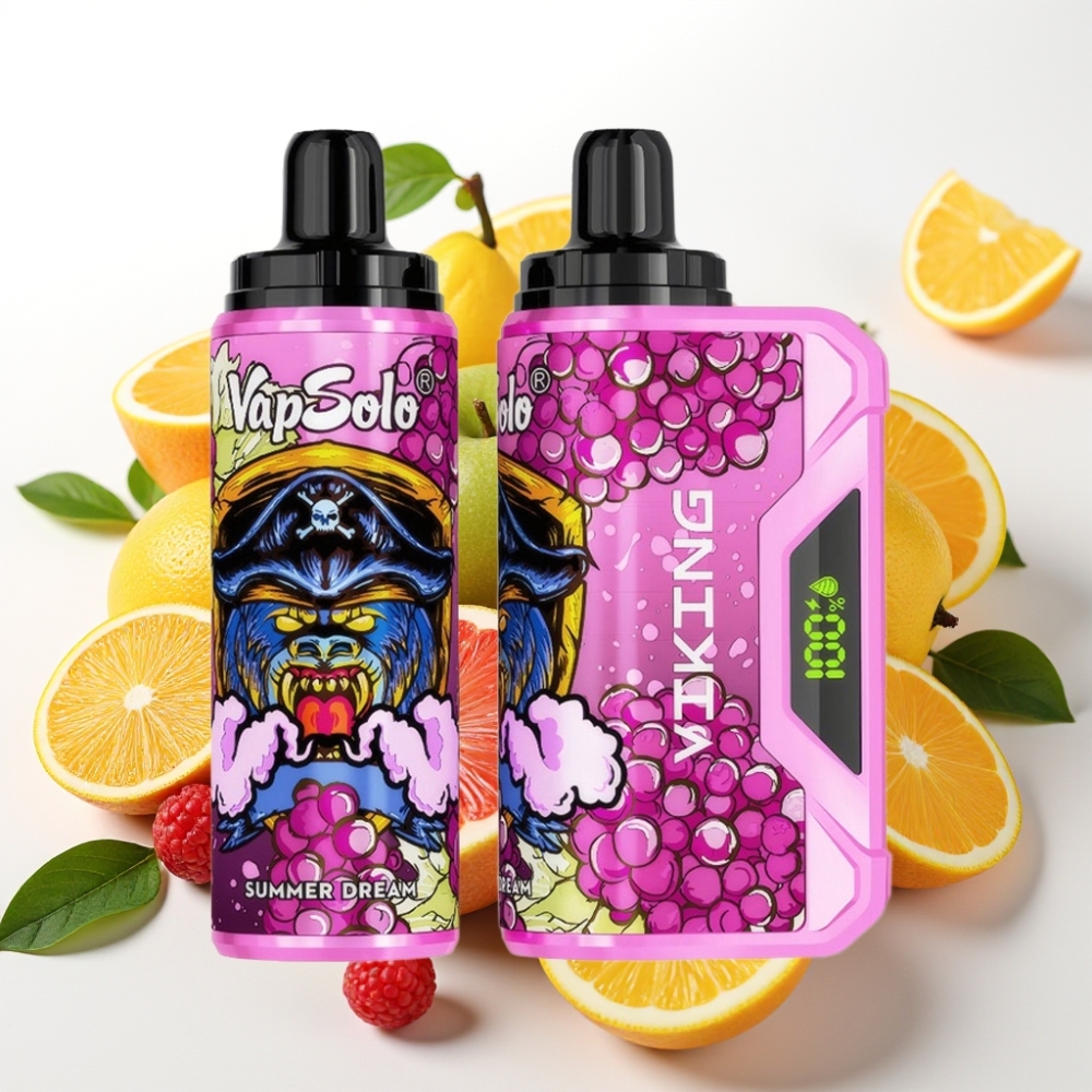 VapSolo VIKING 12000 Pufov Enkratna Vape z LED zaslonom, 22ml tekočine, Type-C polnjenje